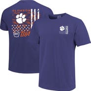 IMAGE ONE Men's Purple Clemson Tigers Comfort Colors OHT Camo Overlay T-Shirt