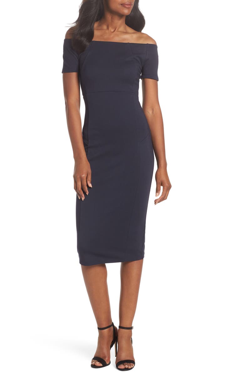 Felicity & Coco Off the Shoulder Sheath Dress, Main, color,