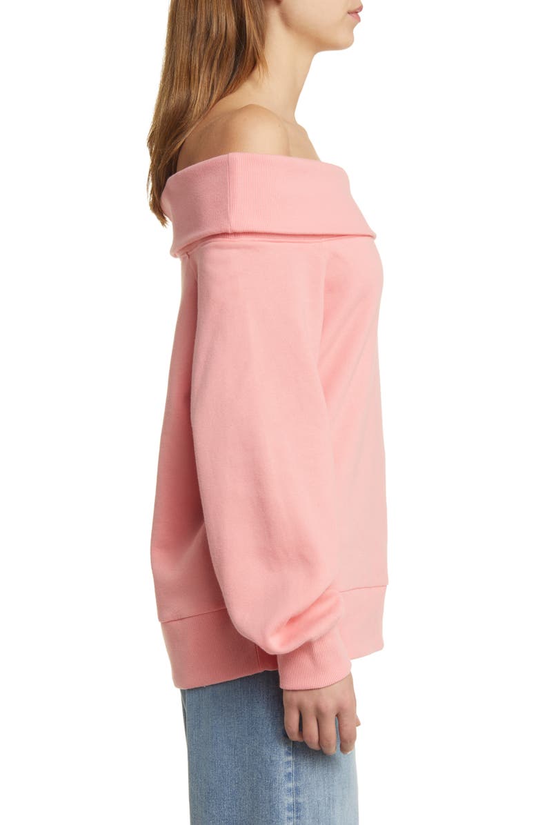 Nation LTD Cotton Off The Shoulder Sweatshirt, Alternate, color, 