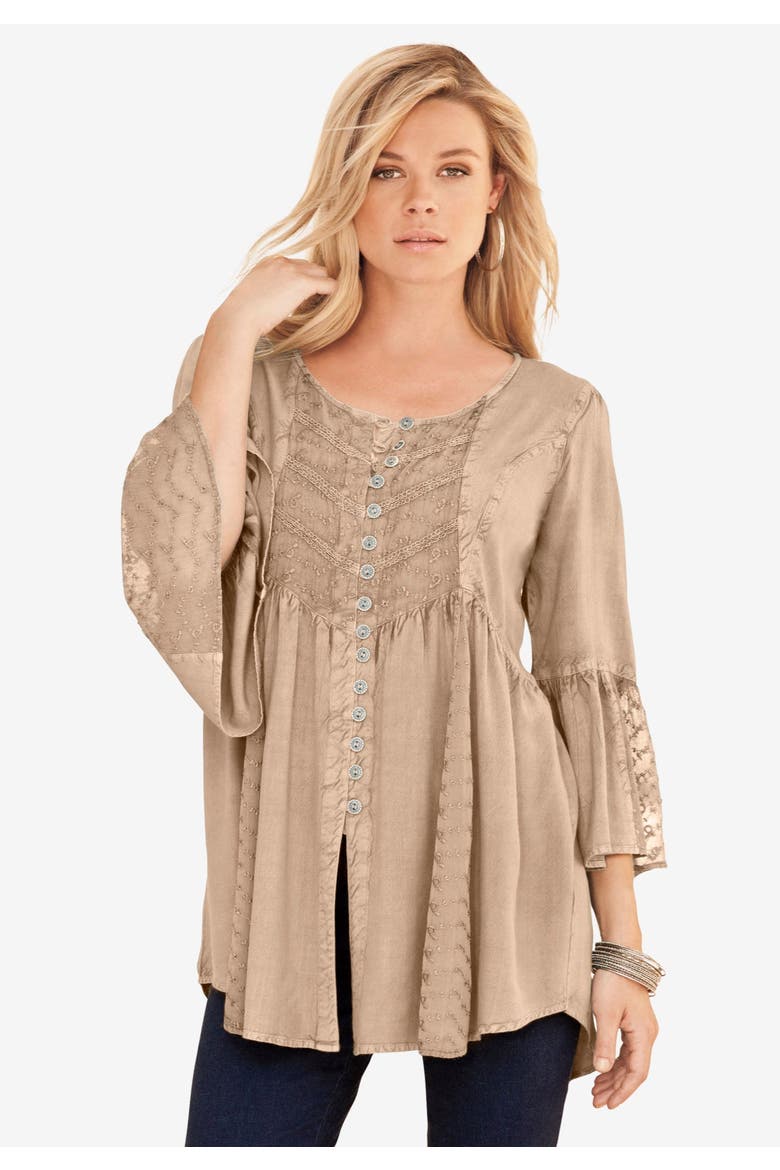 Taylor Acid Wash Big Shirt, Alternate, color, NEW KHAKI