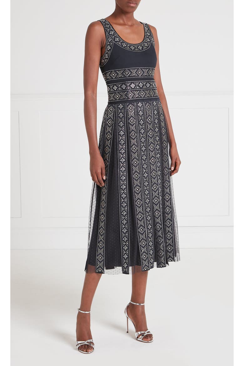 Gallantry Midi Dress, Alternate, color, Black
