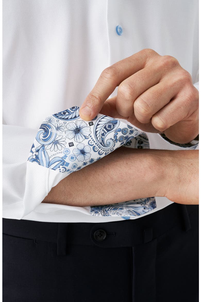Contemporary Fit Solid Dress Shirt, Alternate, color, WHITE