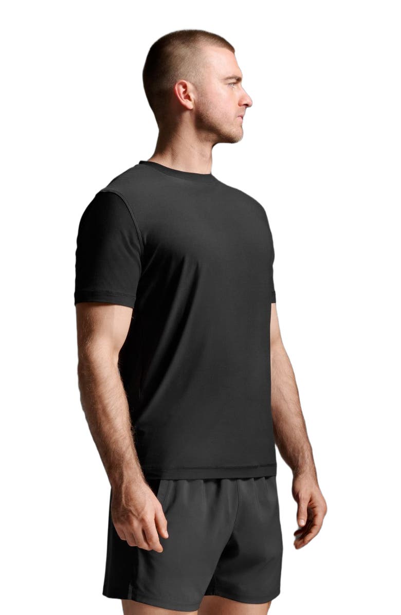 2XU Mens Signature Tee, Alternate, color, Black/Black