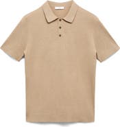 MANGO Band Collar Linen & Cotton Button-Up Shirt