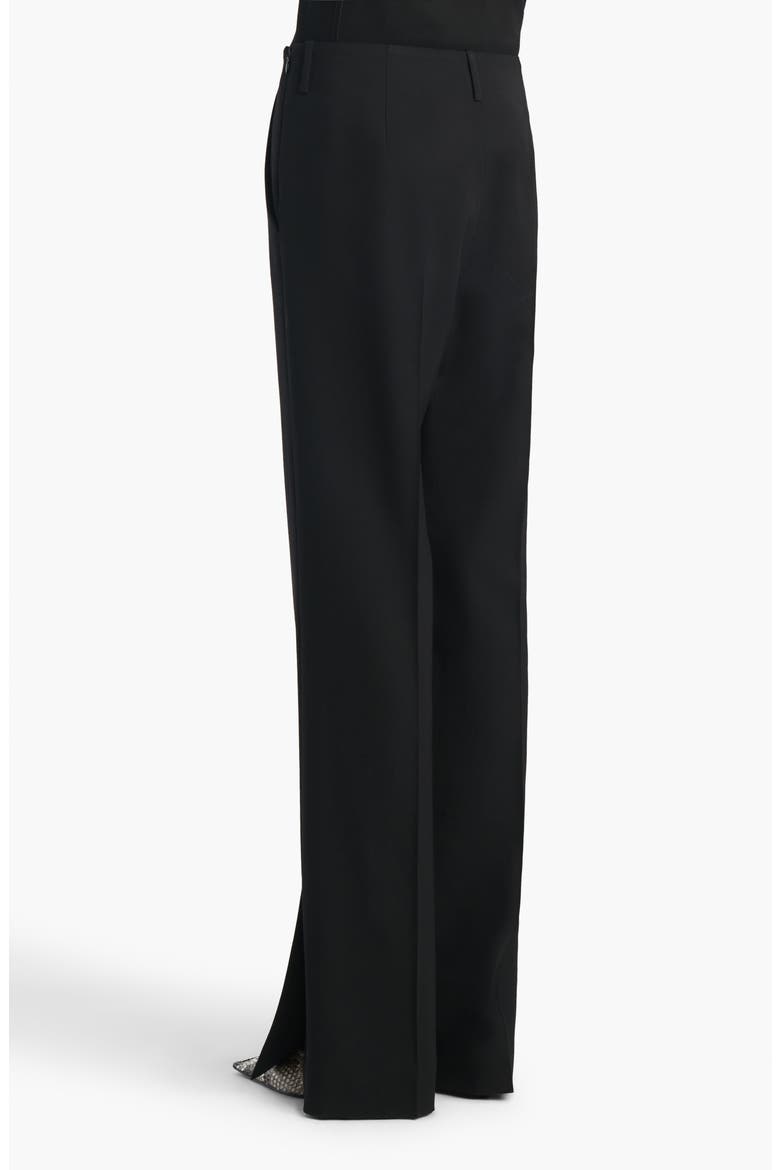 Grenare Split Hem Virgin Wool Pants, Alternate, color, BLACK