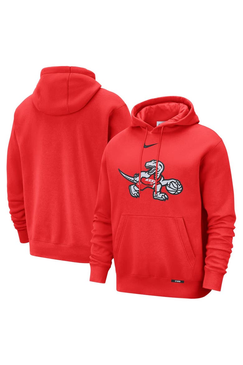 Men's Nike  Red Toronto Raptors 2025/26 City Edition Essential Logo Remix Hoodie, Main, color, Red