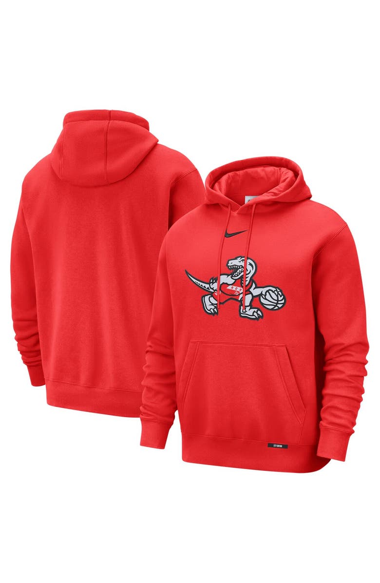 Nike Men's Nike  Red Toronto Raptors 2025/26 City Edition Essential Logo Remix Hoodie, Main, color, Red