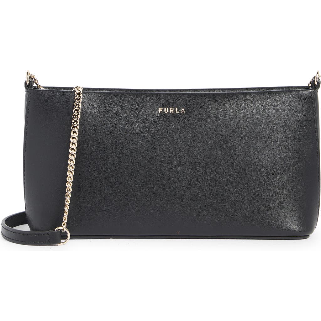 Furla Classic Mini Leather Crossbody Bag In Black