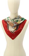 COACH Signature 'C' Central Park Scene Silk Scarf