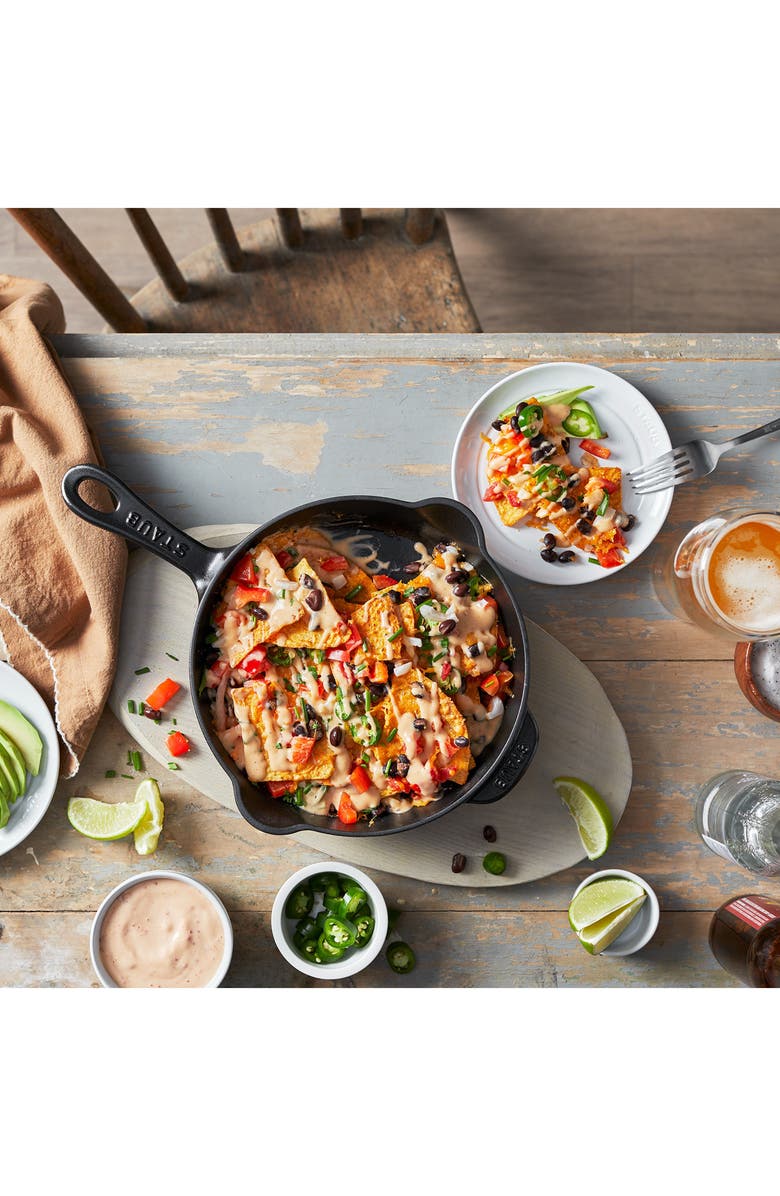 Staub 8.5-Inch Enameled Cast Iron Traditional Deep Skillet, Alternate, color, Black