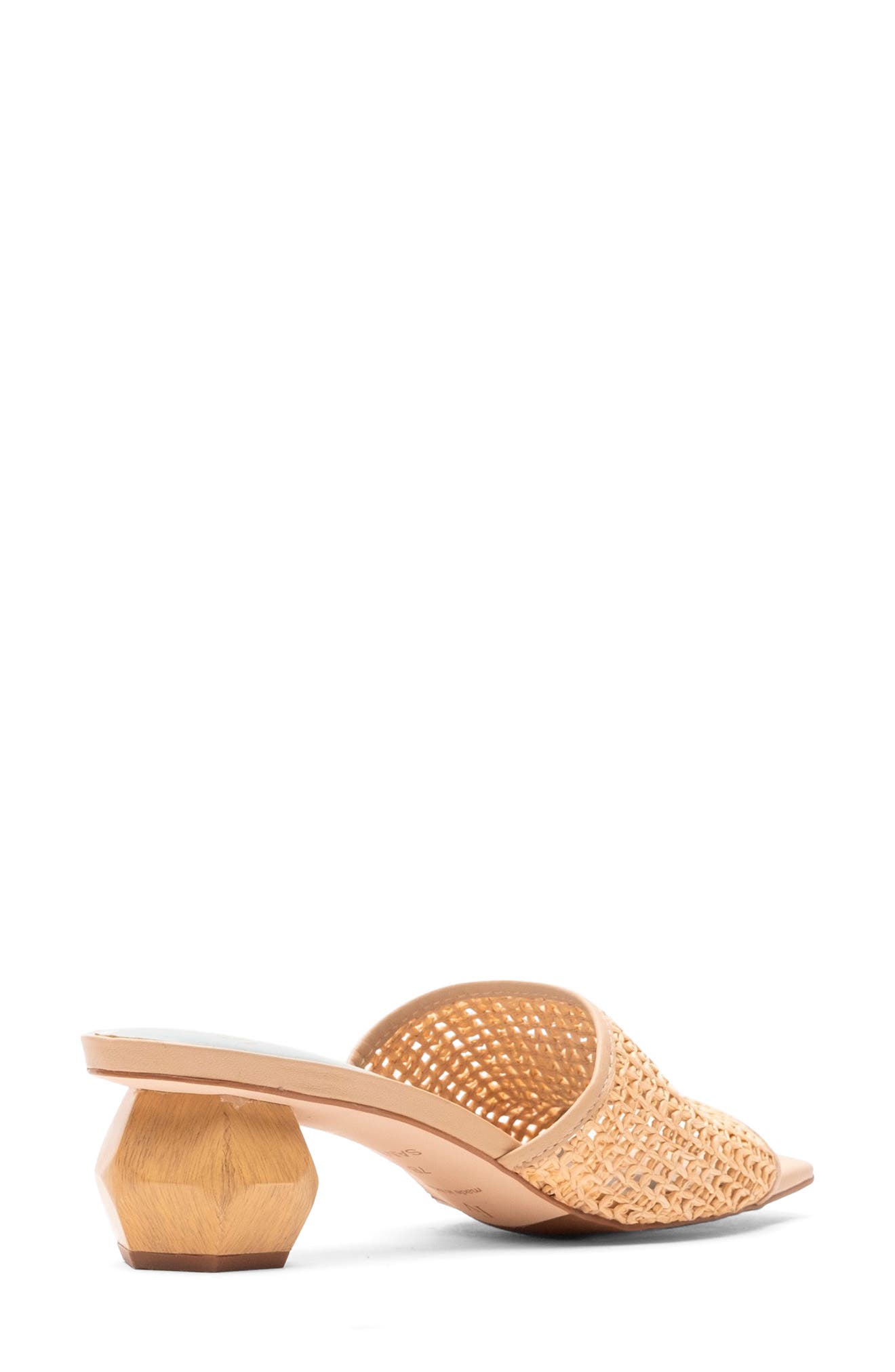 Frances Valentine Raffia Block Heel Sandal, Alternate, color, Natural