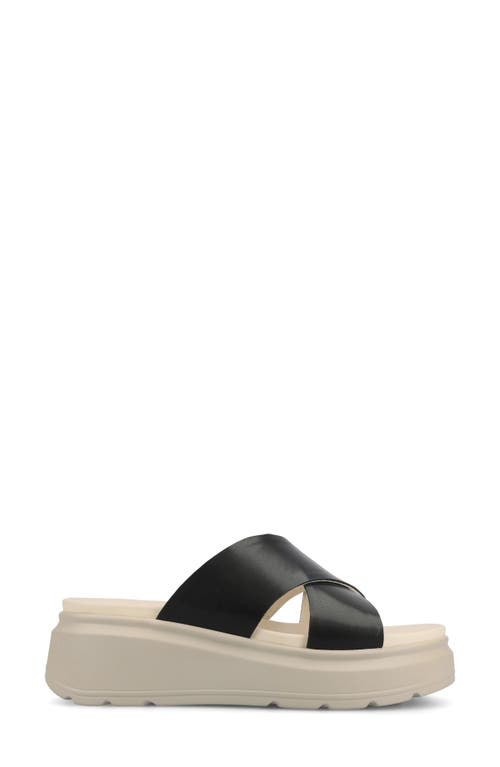 Journee Collection Cathie Platform Wedge Sandal In Black