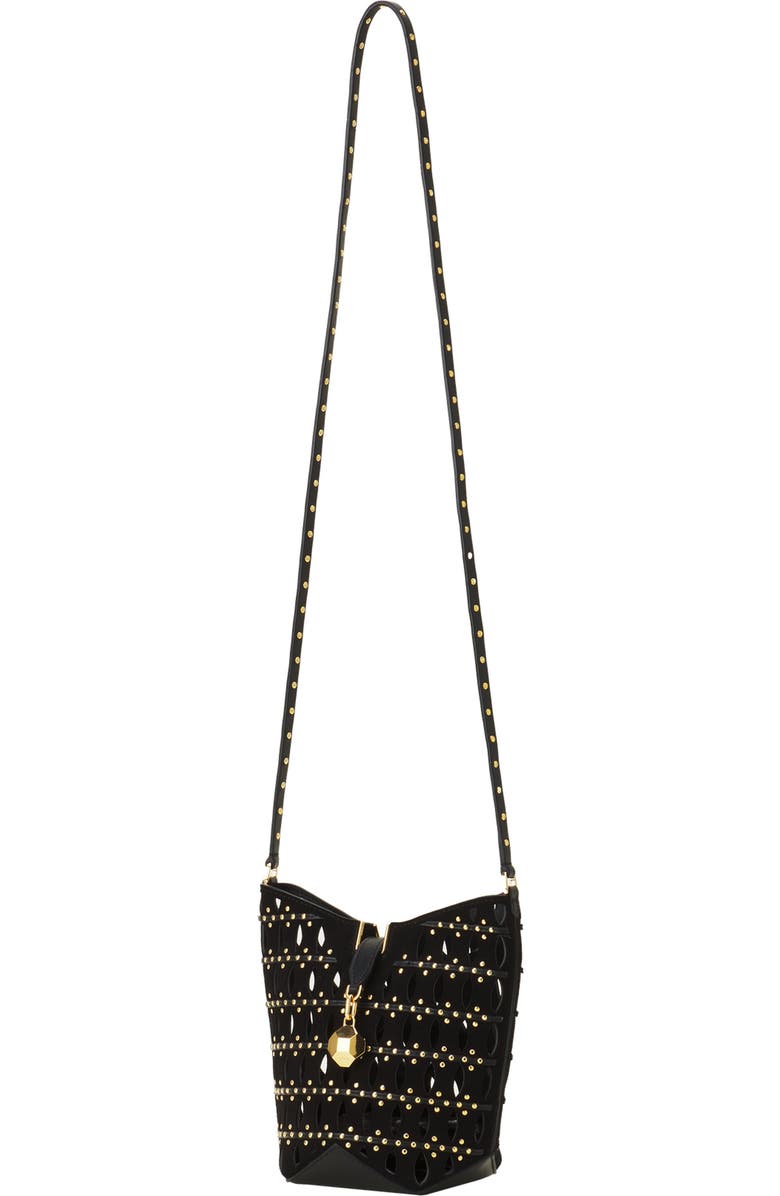 Lanvin Catch Nano By Lanvin Bucket Bag In Suede, Alternate, color, Black/Gold