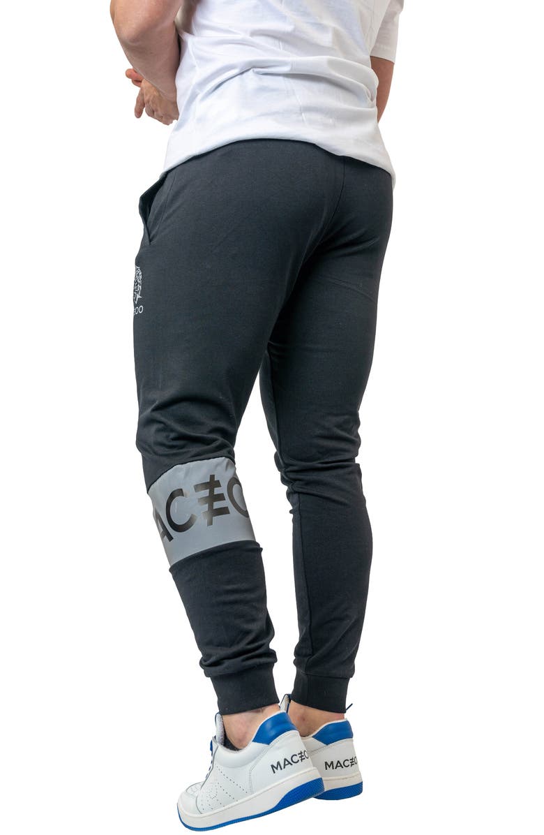 Maceoo Insignia Skinny Fleece Joggers, Alternate, color, Black