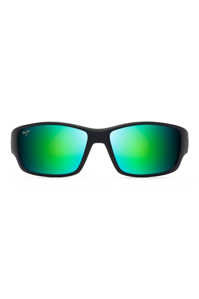 Local Kine 61mm Polarized Sunglasses, Alternate, color, BLACK/ GREEN/ GREY