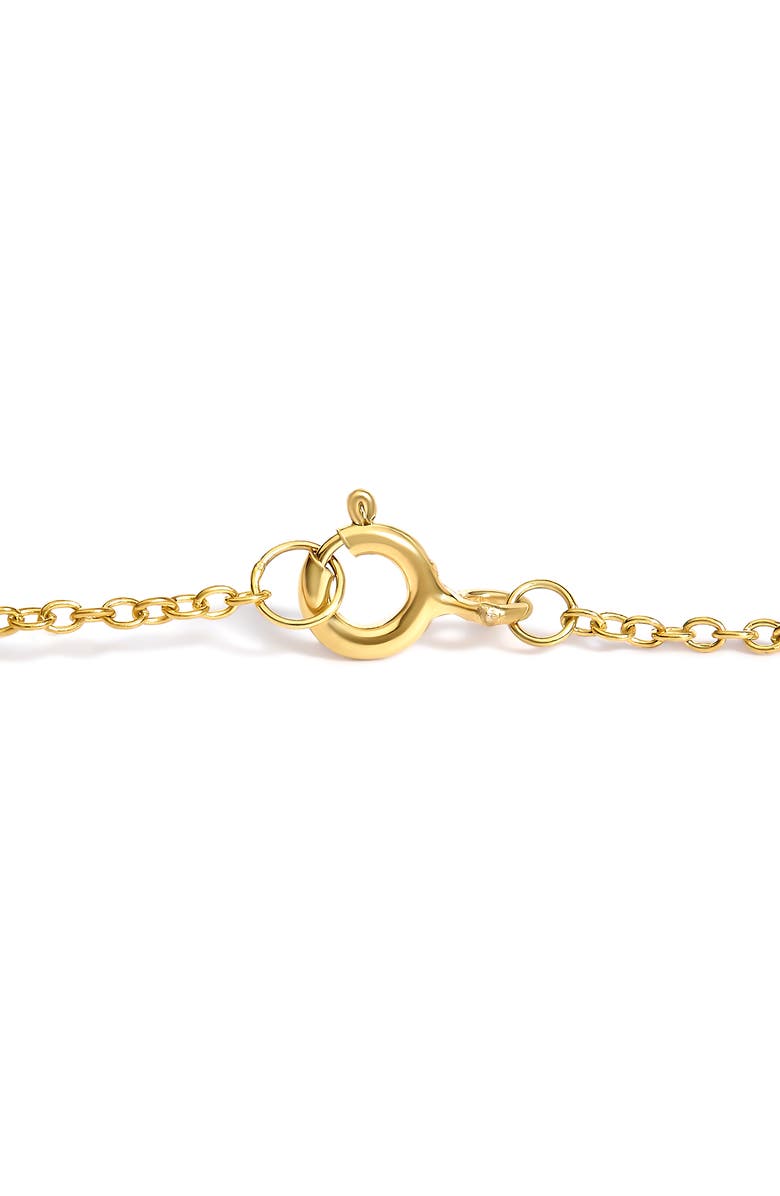 Haus of Brilliance 14K Yellow Gold Plated Sterling Silver 1/2 Cttw Lab Grown Diamond Rose Motif Link Bracelet, Alternate, color, Yellow Gold Over Silver