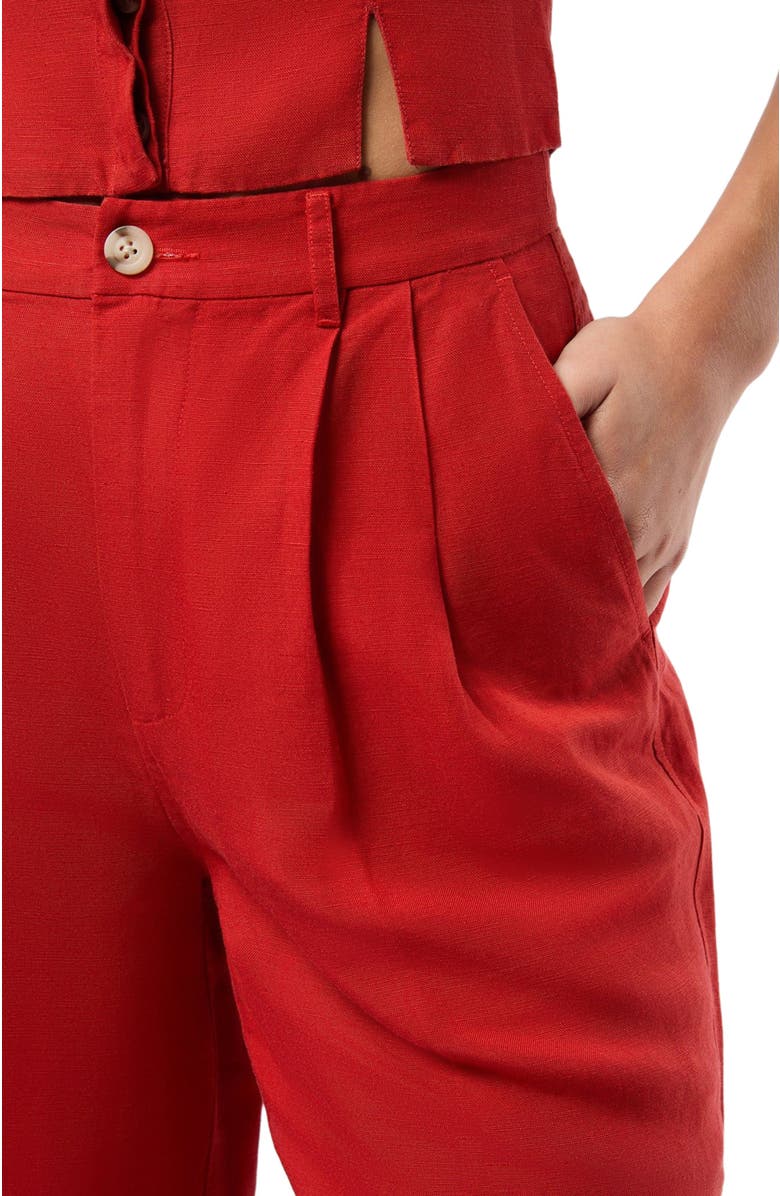 Onia Air Linen Pleated Trouser, Alternate, color, 