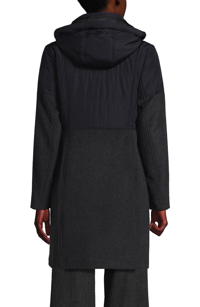 Lands' End Wool Hybrid Coat, Alternate, color, 