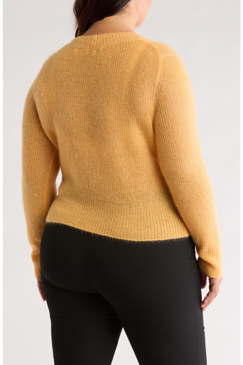 Featherweight Rib Crewneck Sweater, Alternate, color, SUNSET/ TANGELO