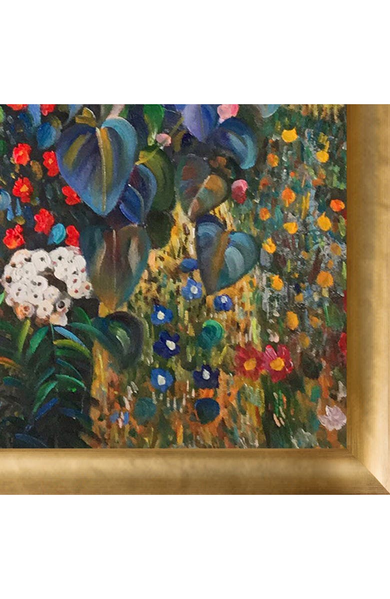 OVERSTOCK ART Farm Garden with Sunflowers by Gustav Klimt in Gold Luminoso Frame, 20" x 24", Alternate, color,