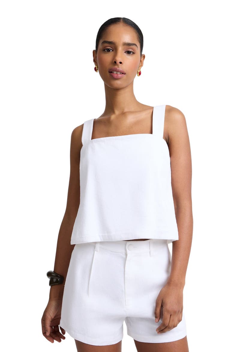 Open Back Shell Top, Alternate, color, White