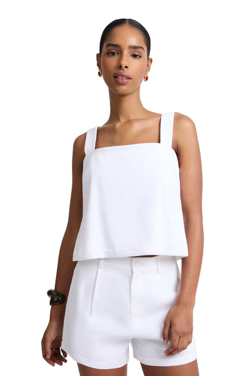 Onia Open Back Shell Top, Alternate, color, White