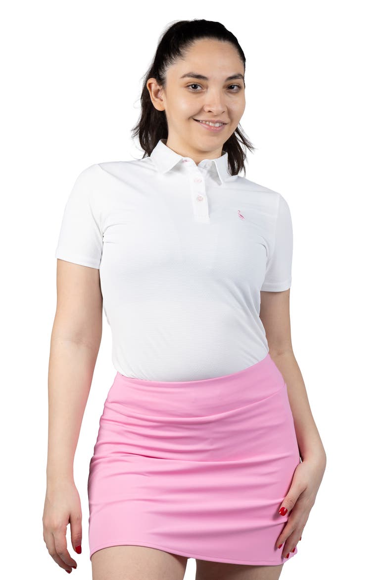 Textured Grid Polo, Alternate, color, WHITE