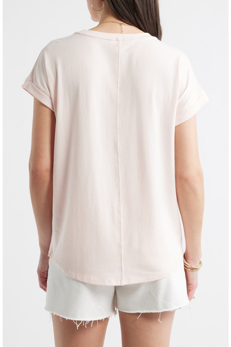 Cuff Sleeve T-Shirt, Alternate, color, PINK FRESCO
