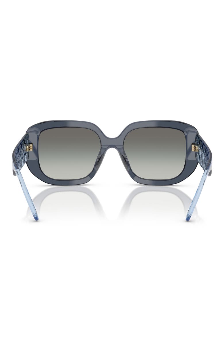 54mm Irregular Sunglasses, Alternate, color, TRANSPARENT BLUE / GREY