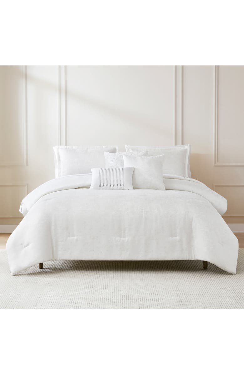 LUSH DECOR Lena Textured Comforter Set, Main, color, White