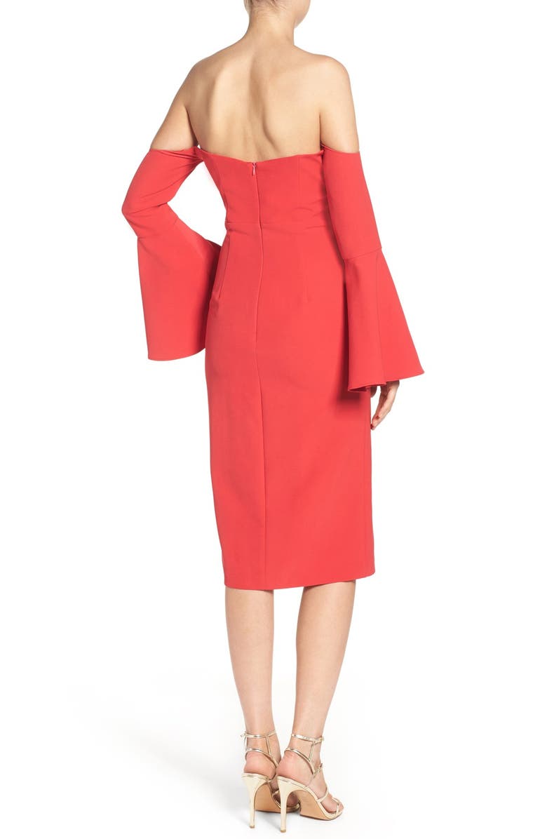 Bardot Jasmine Off the Shoulder Sheath Dress, Alternate, color,