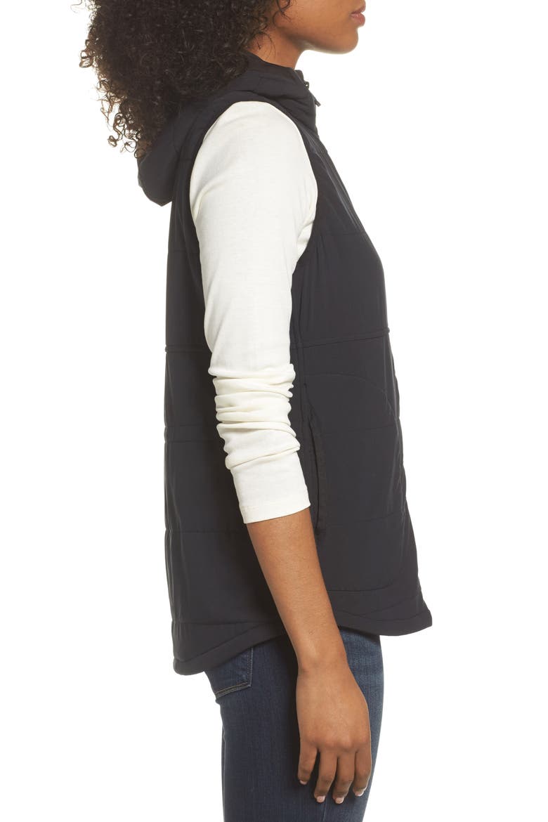 Mountain Sweatshirt Insulated Hooded Vest, Alternate, color, TNF BLACK