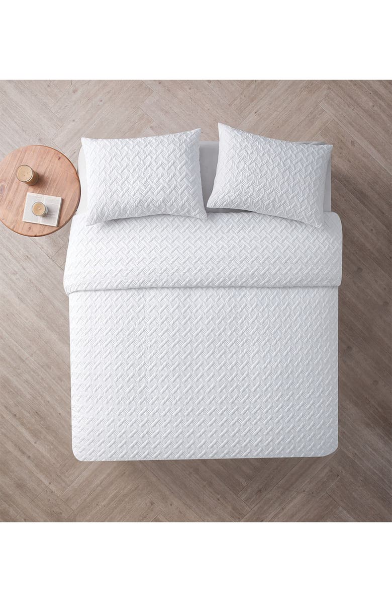 VCNY HOME Nina Embossed Comforter Set - Full/Queen, Alternate, color, Whit1