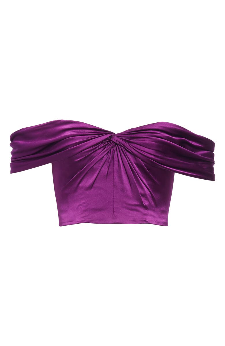 AMUR Winnie Silk Satin Off the Shoulder Top, Alternate, color,