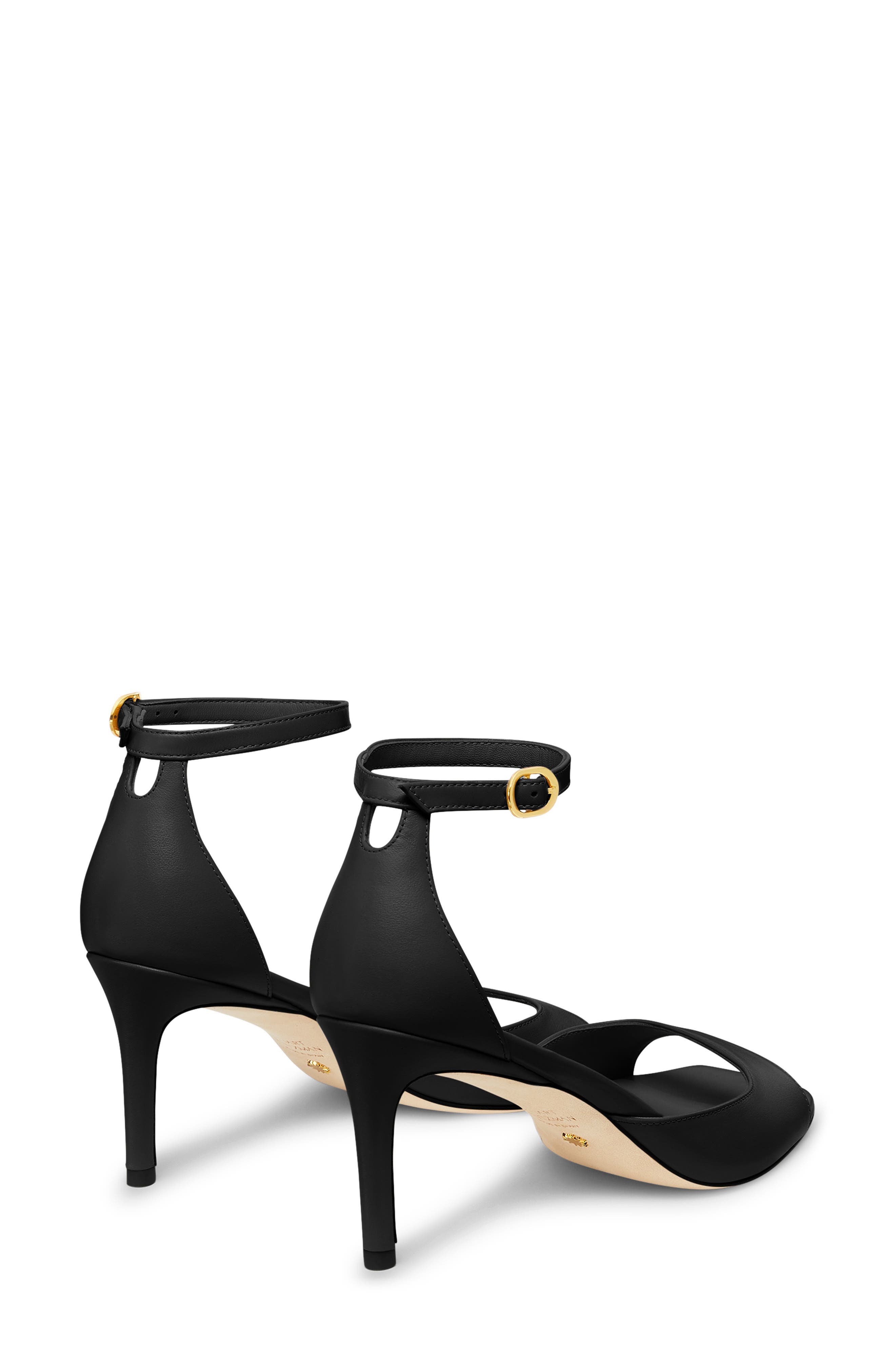 Stuart Weitzman Nudistia 75 Sandal, Alternate, color, Black