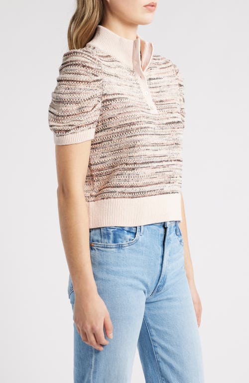 525 Shelby Ombre Mock Neck Sweater In Sand Dollar Multi