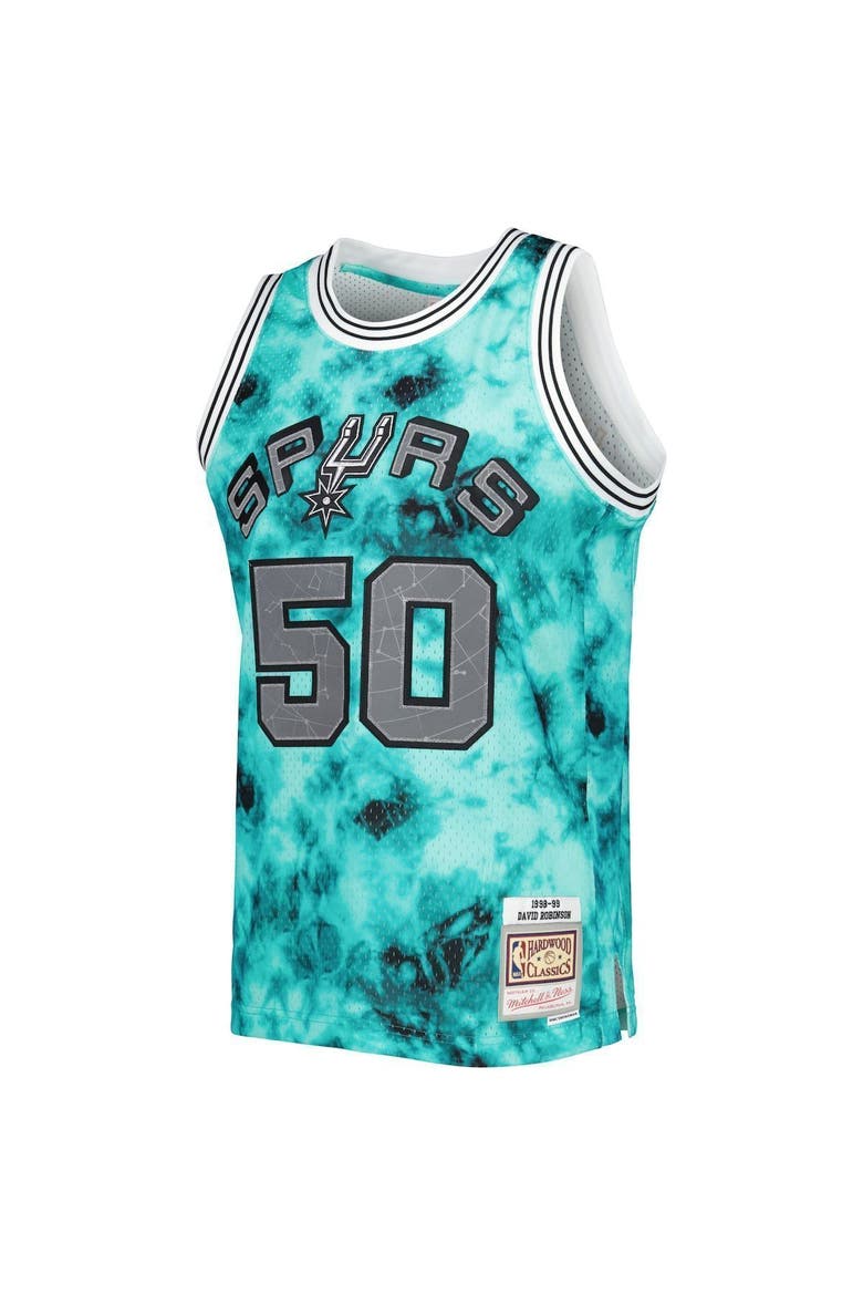 Men's Mitchell & Ness David Robinson Teal San Antonio Spurs 1998/99 Galaxy Swingman Jersey, Alternate, color, Teal