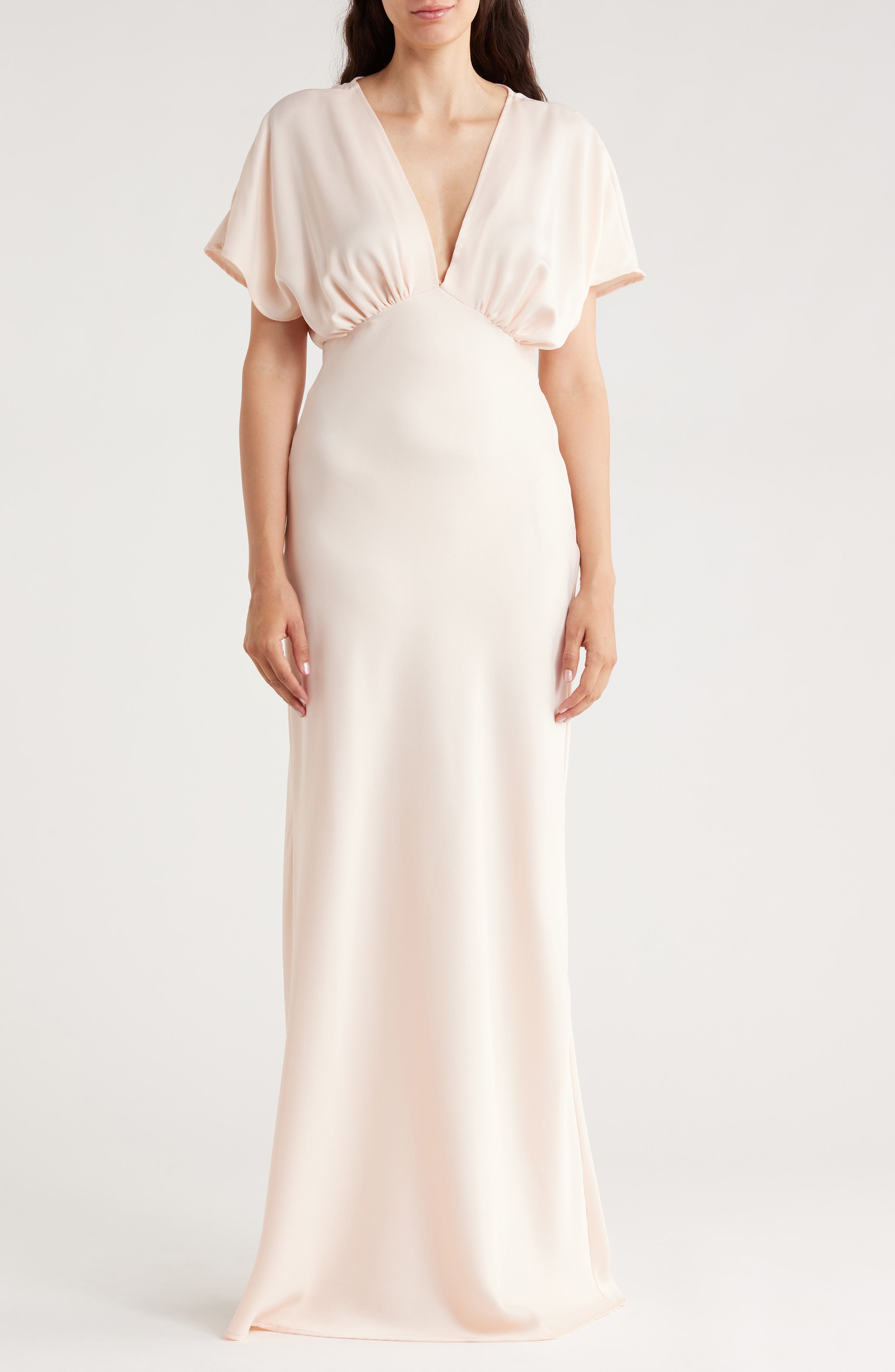 BY DESIGN Paige Dolman Sleeve Satin Dress