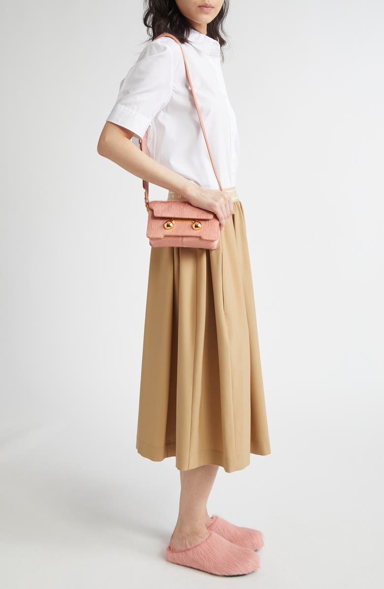 Marni Mini Trunkaroo Genuine Calf Hair Shoulder Bag, Alternate, color,