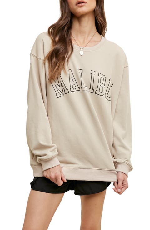 Malibu Oversized Graphic Sweatshirt