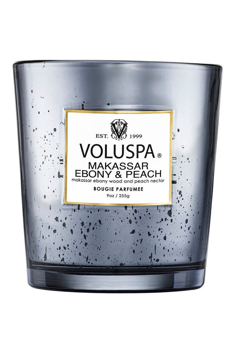 Makassar Ebony & Peach Classic Candle, Alternate, color, NO COLOR