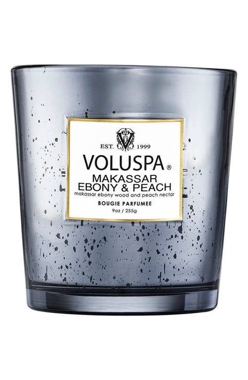 Voluspa Makassar Ebony & Peach Classic Candle In Black