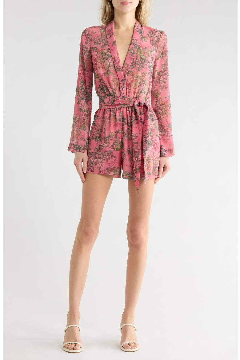 Arabell Long Sleeve Romper, Main, color, MAUVE MULTI KESI PRINT