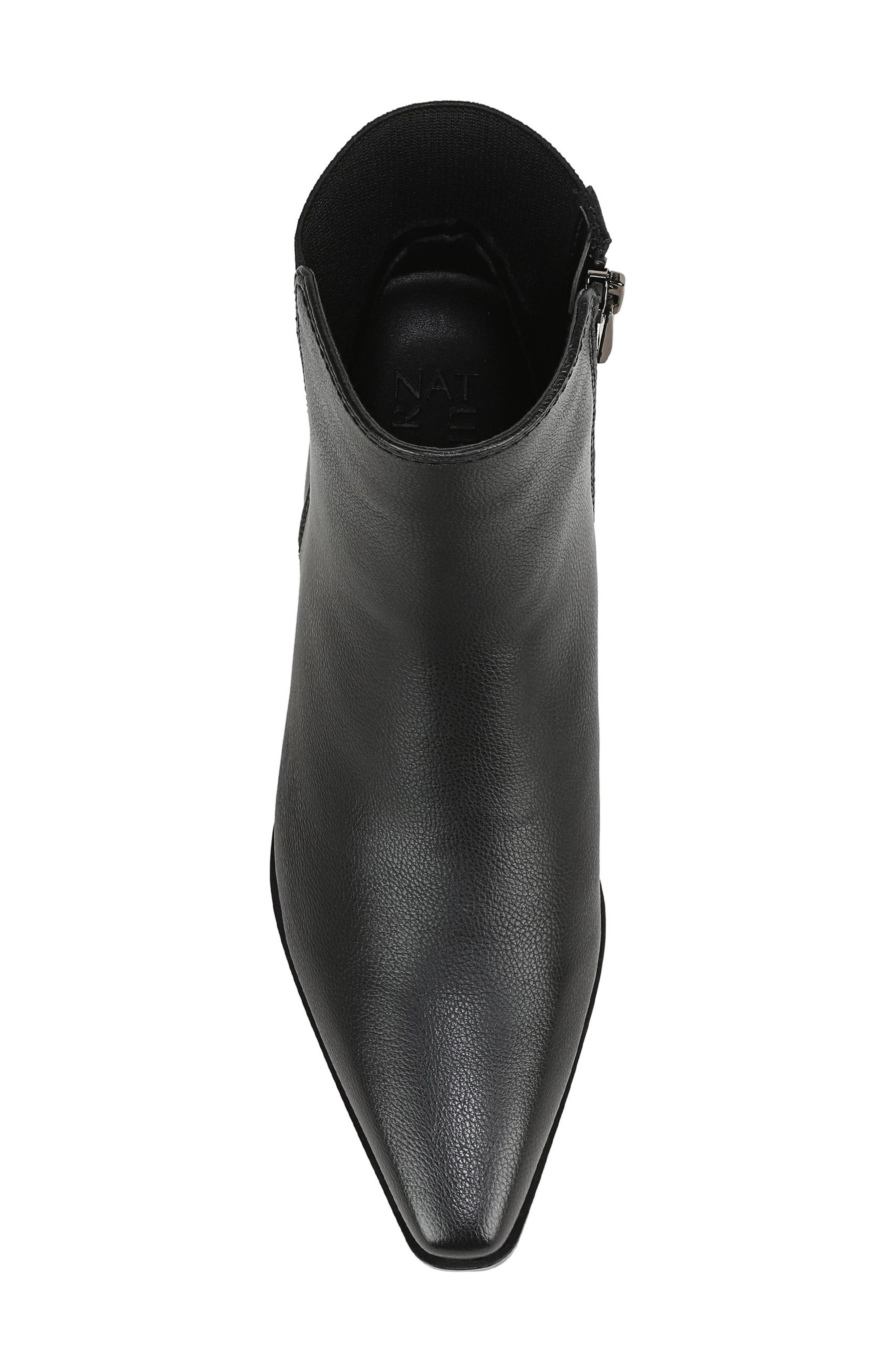 Bea Bootie, Alternate, color, BLACK FAUX LEATHER