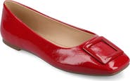 Journee Collection Zimia Square Buckle Flat