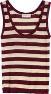 Dries Van Noten Tova Bis Stripe Cotton Rib Tank