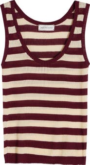 Dries Van Noten Tova Bis Stripe Cotton Rib Tank