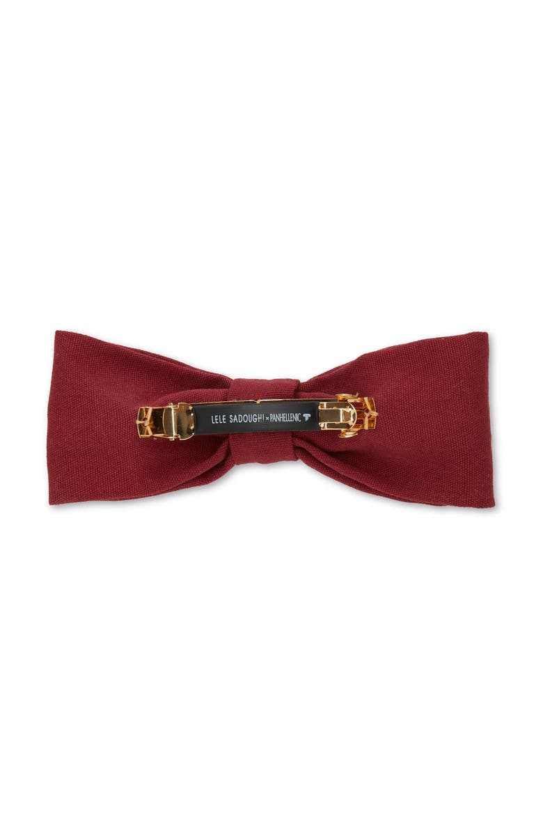 Lele Sadoughi Alpha Phi Riley Bow, Alternate, color, Wine 600