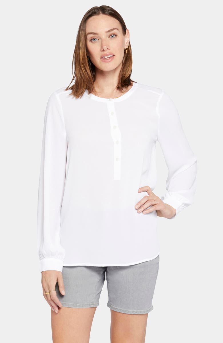 NYDJ Simone Popover Blouse, Alternate, color, Optic White