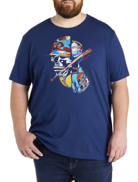 Big & Tall  Skull Slugger Graphic Tee